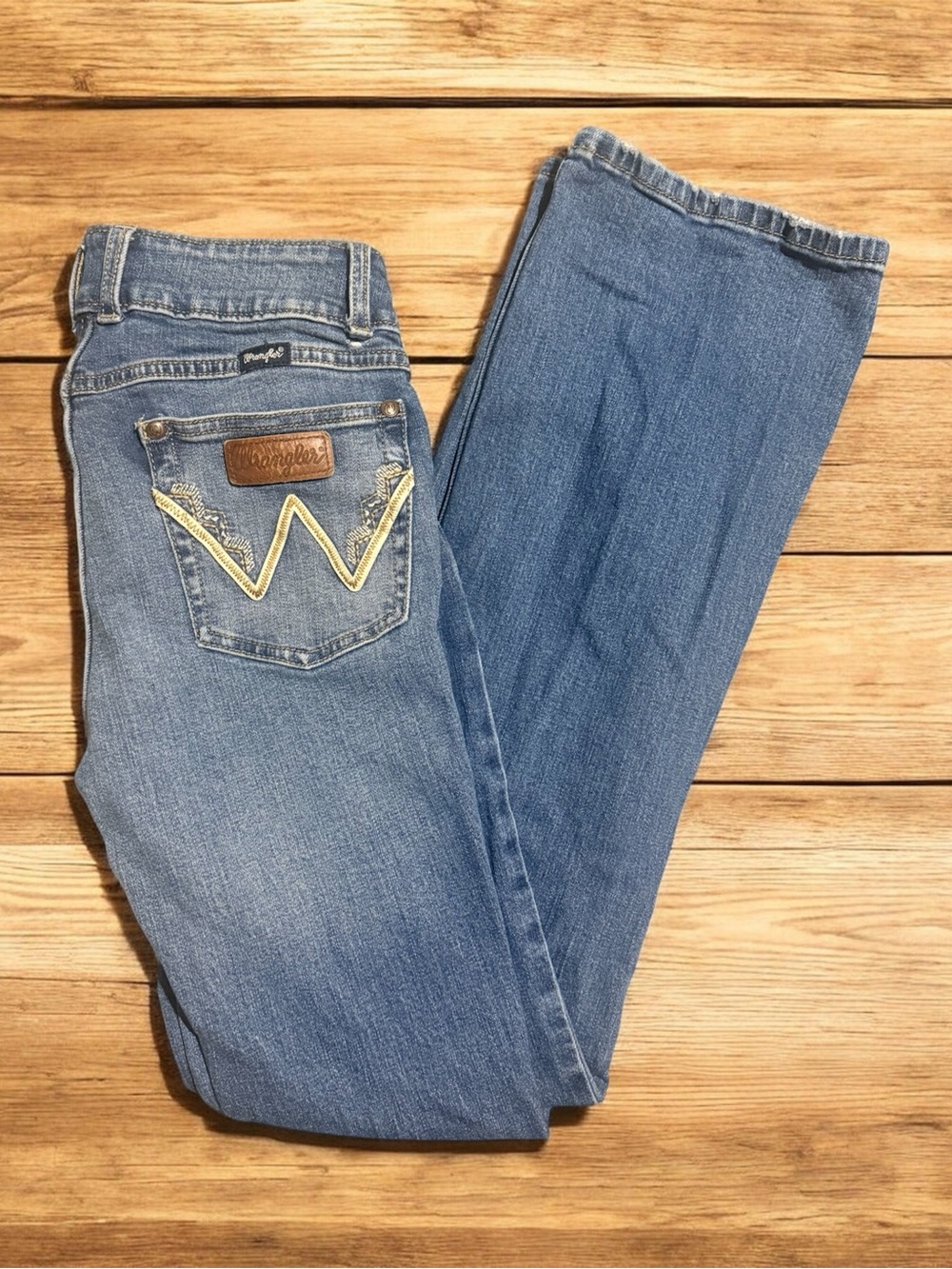 Wrangler Women's Light Blue Boot Cut Jeans with W Stitch